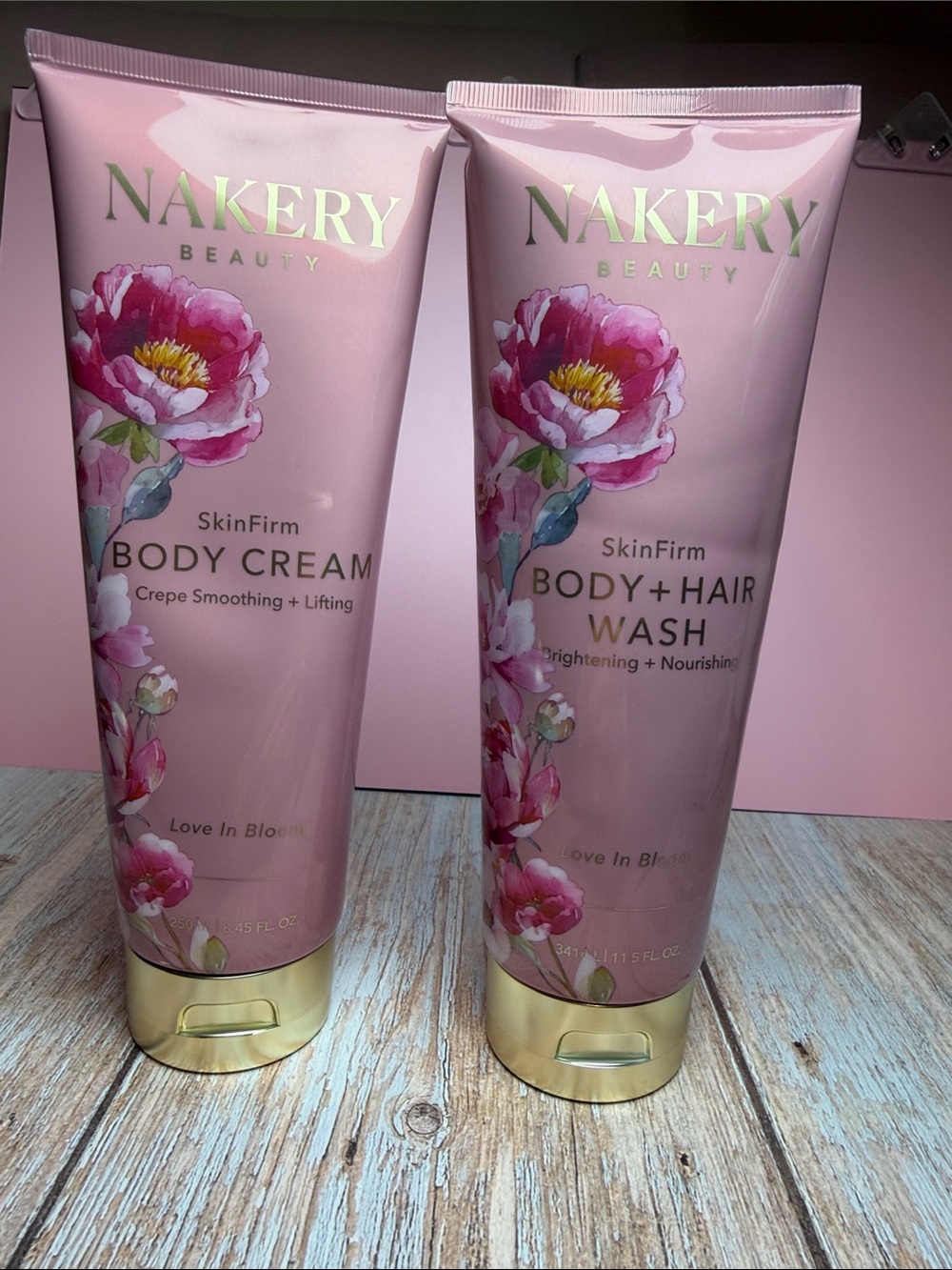 Nakery Beauty SkinFirm Body + Hair Wash  and Body Cream in Love In Bloom Bundle